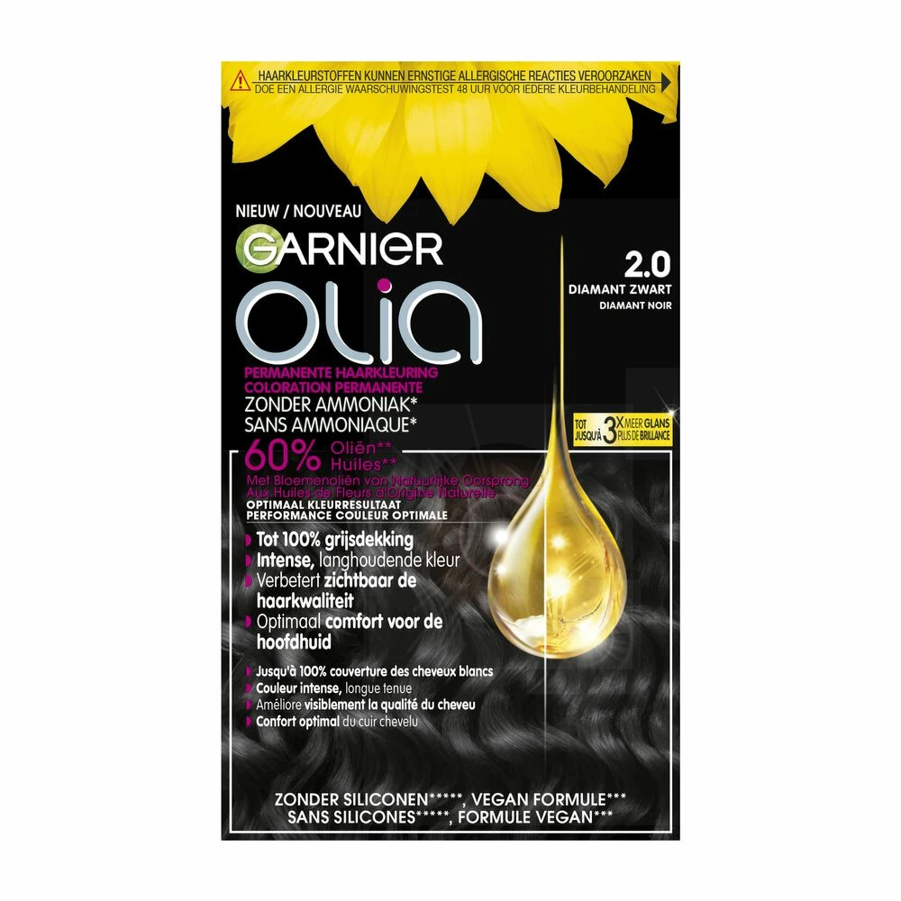 Garnier Olia Haarverf 2.0 - Black Diamond 1 Garnier Olia Haarverf 2.0 - Black Diamond