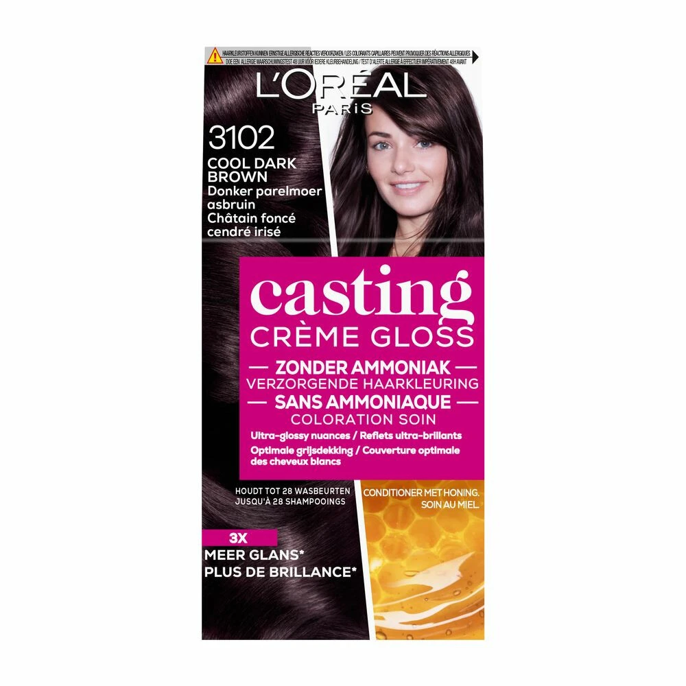 L'Oreal Lu0027Oréal Casting Crème Gloss Haarkleuring 3102 - Cool Dark Brown 1 L'Oreal Lu0027Oréal Casting Crème Gloss Haarkleuring 3102 - Cool Dark Brown