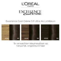 L'Oreal Lu0027Oréal Excellence Cool Cream 5.11 - Ultra Ash Lichtbruin -Aanbiedingen Zorg Mooi Winkel 1011789 4