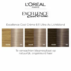 L'Oreal Lu0027Oréal Excellence Cool Cream 8.11 - Ultra Ash Lichtblond -Aanbiedingen Zorg Mooi Winkel 1011794 4