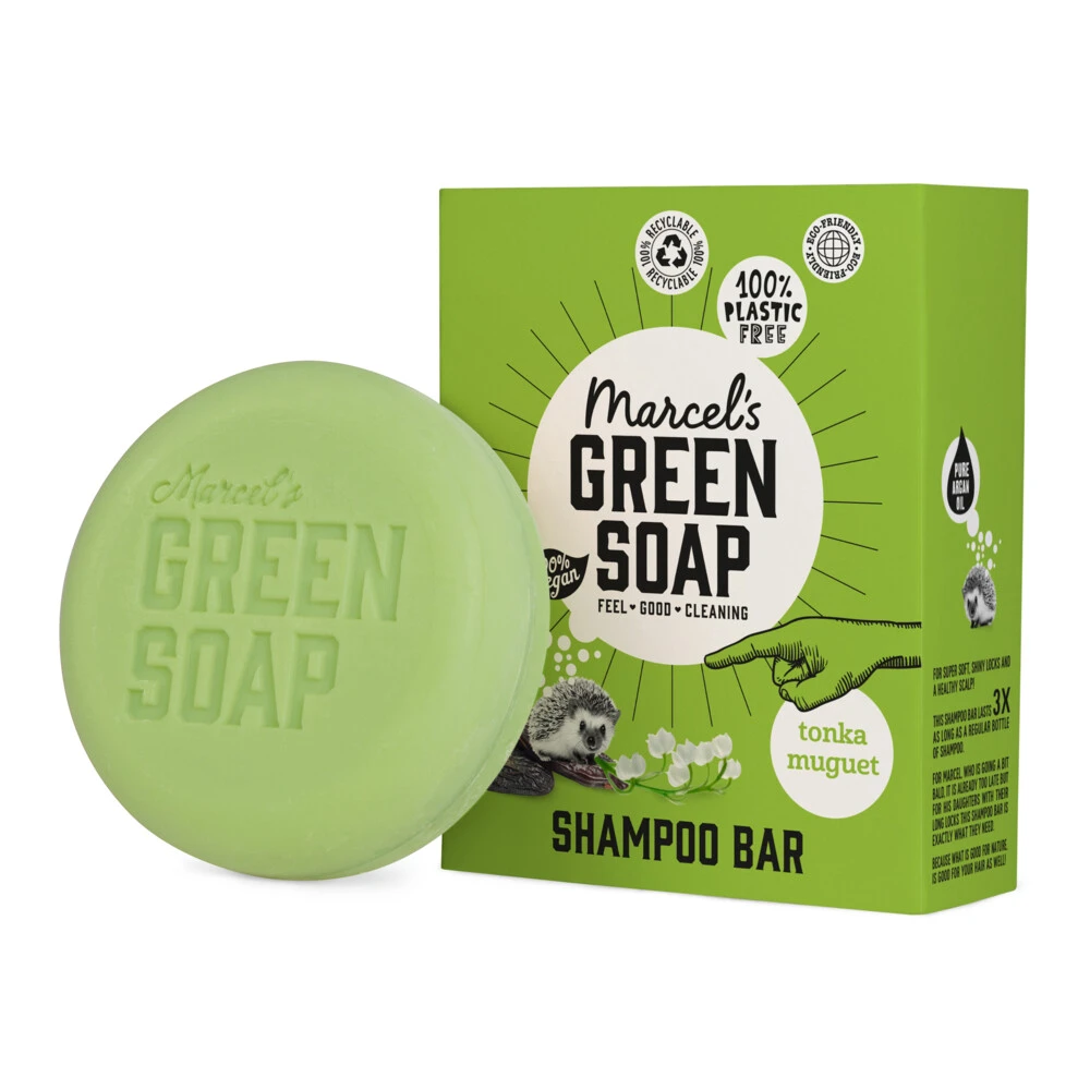 6x Marcelu0027s Green Soap Shampoobar Tonka & Muguet 2 6x Marcelu0027s Green Soap Shampoobar Tonka & Muguet - Afbeelding 2