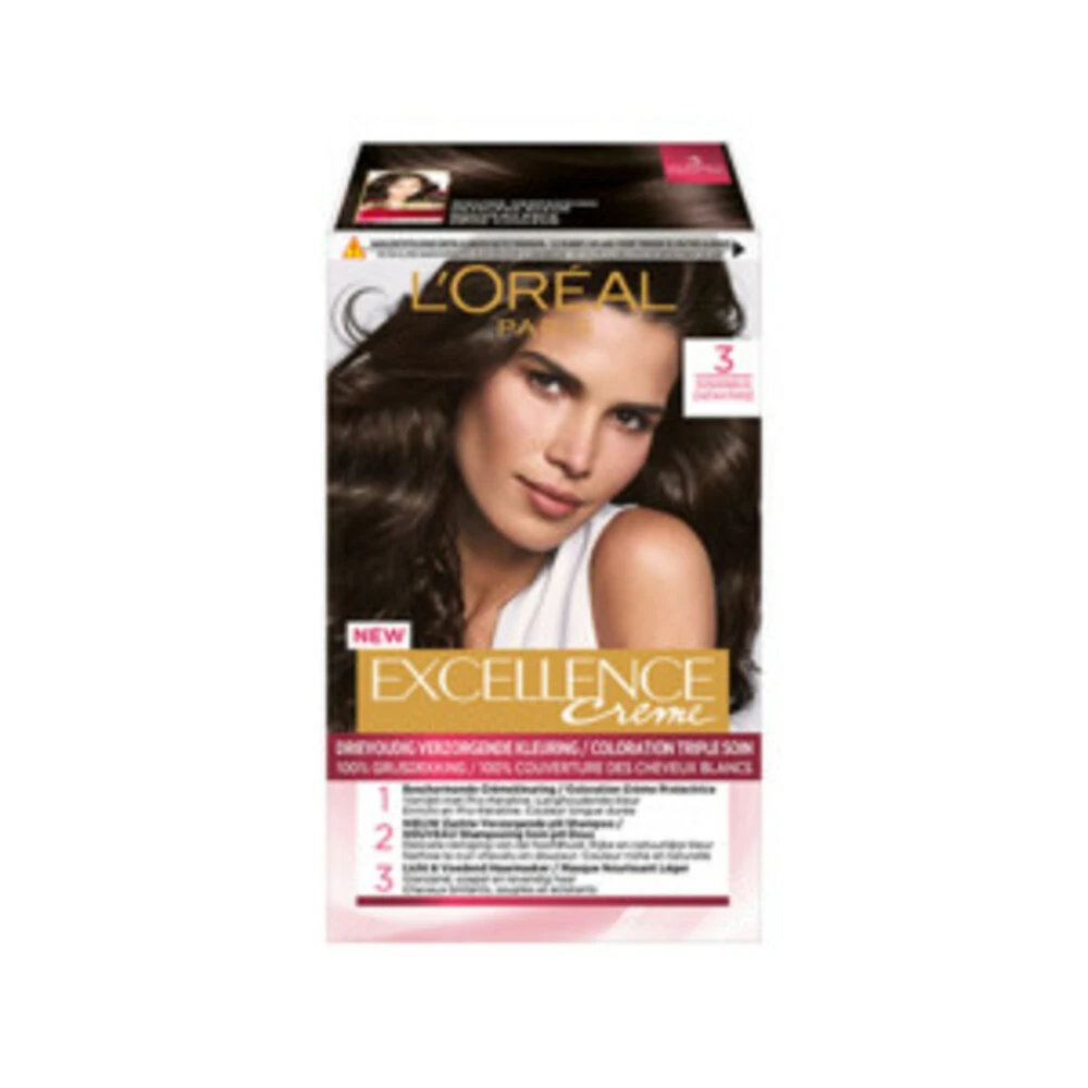 L'Oreal Lu0027Oréal Excellence Creme 3 Donkerbruin + Magic Retouch Uitgroeispray Bruin 75 Ml Pakket 2 L'Oreal Lu0027Oréal Excellence Creme 3 Donkerbruin + Magic Retouch Uitgroeispray Bruin 75 Ml Pakket - Afbeelding 2
