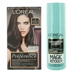 L'Oreal Lu0027Oréal Preference Haarkleuring 03 Brasilia - Donkerbruin + Magic Retouch Uitgroeispray Bruin 75 M Pakket