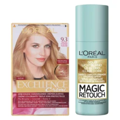 L'Oreal Lu0027Oréal Excellence Creme 9.3 Zeer Licht Goudblond + Magic Retouch Uitgroeispray Blond 75 Ml Pakket
