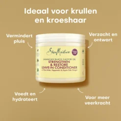 Shea Moisture Jamaican Black Strengthen & Restore Leave-In Conditioner -Aanbiedingen Zorg Mooi Winkel 1049824 3
