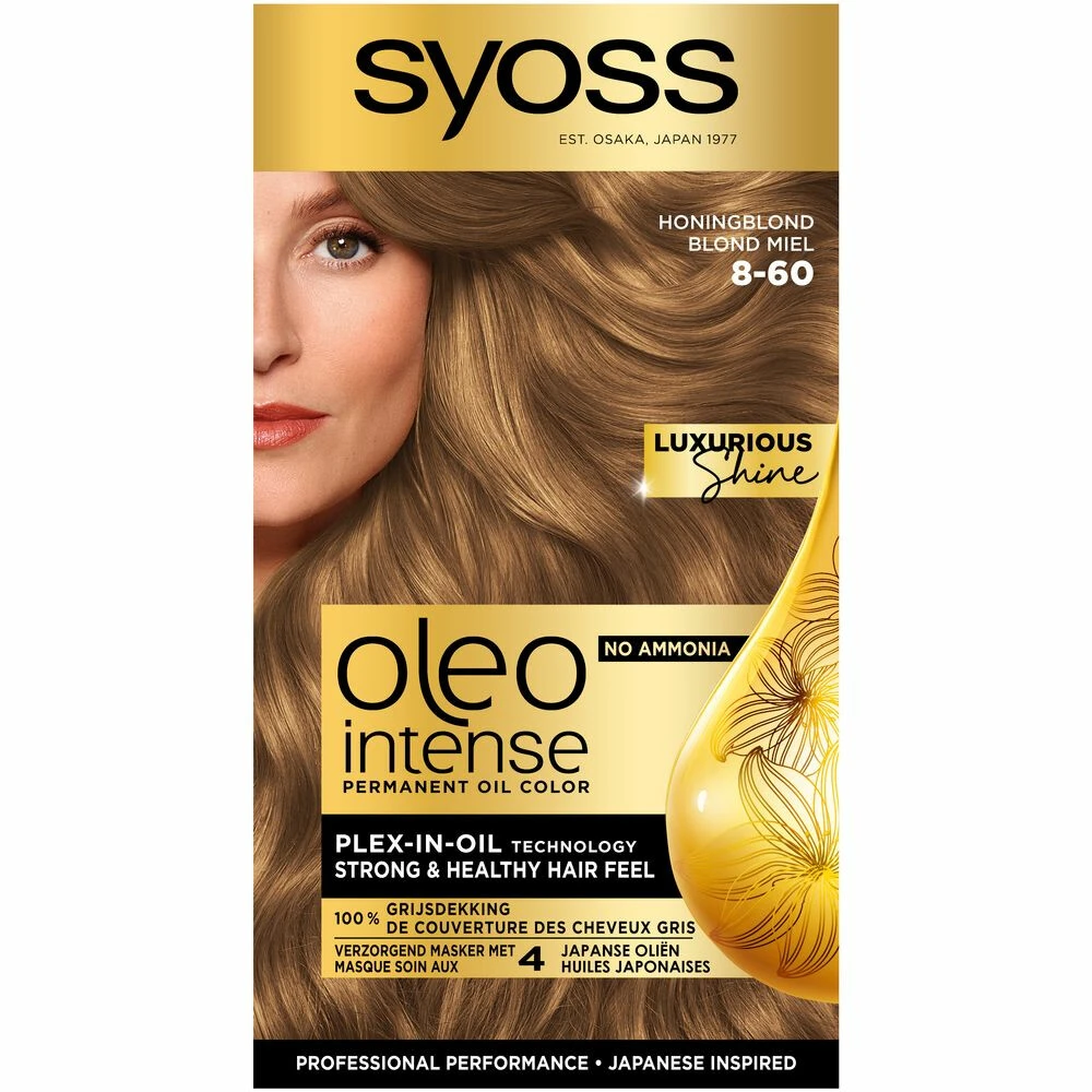 Syoss Oleo Intense 8-60 Honingblond Haarverf 1 Syoss Oleo Intense 8-60 Honingblond Haarverf