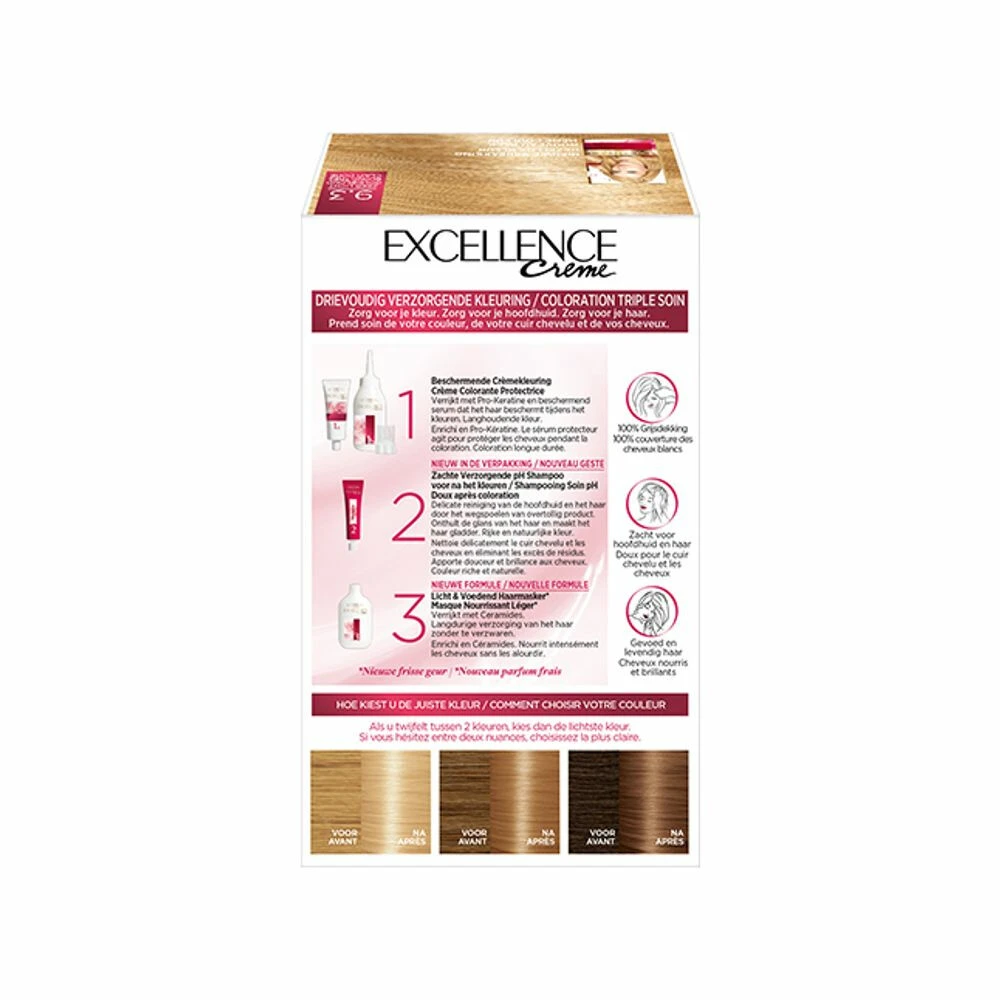 L'Oreal Lu0027Oréal Excellence Creme 9.3 Zeer Licht Goudblond 2 L'Oreal Lu0027Oréal Excellence Creme 9.3 Zeer Licht Goudblond - Afbeelding 2
