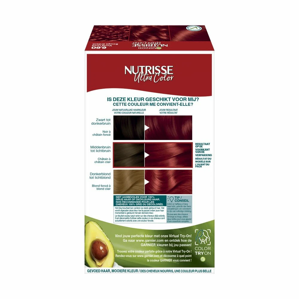 Garnier Nutrisse Ultra Color 6.60 - Vurig Rood 3 Garnier Nutrisse Ultra Color 6.60 - Vurig Rood - Afbeelding 3