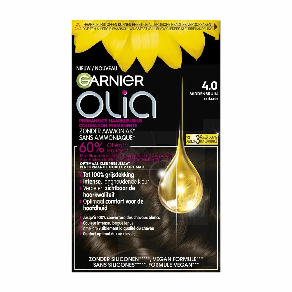 Garnier Olia Haarverf 4.0 - Donkerbruin 1 Garnier Olia Haarverf 4.0 - Donkerbruin