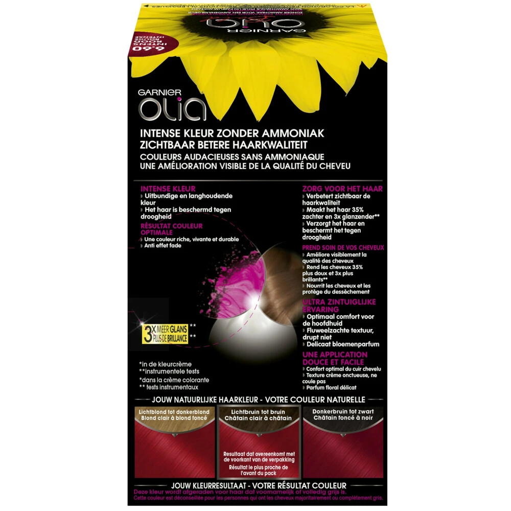 Garnier Olia 6.60 - Intens Rood 2 Garnier Olia 6.60 - Intens Rood - Afbeelding 2